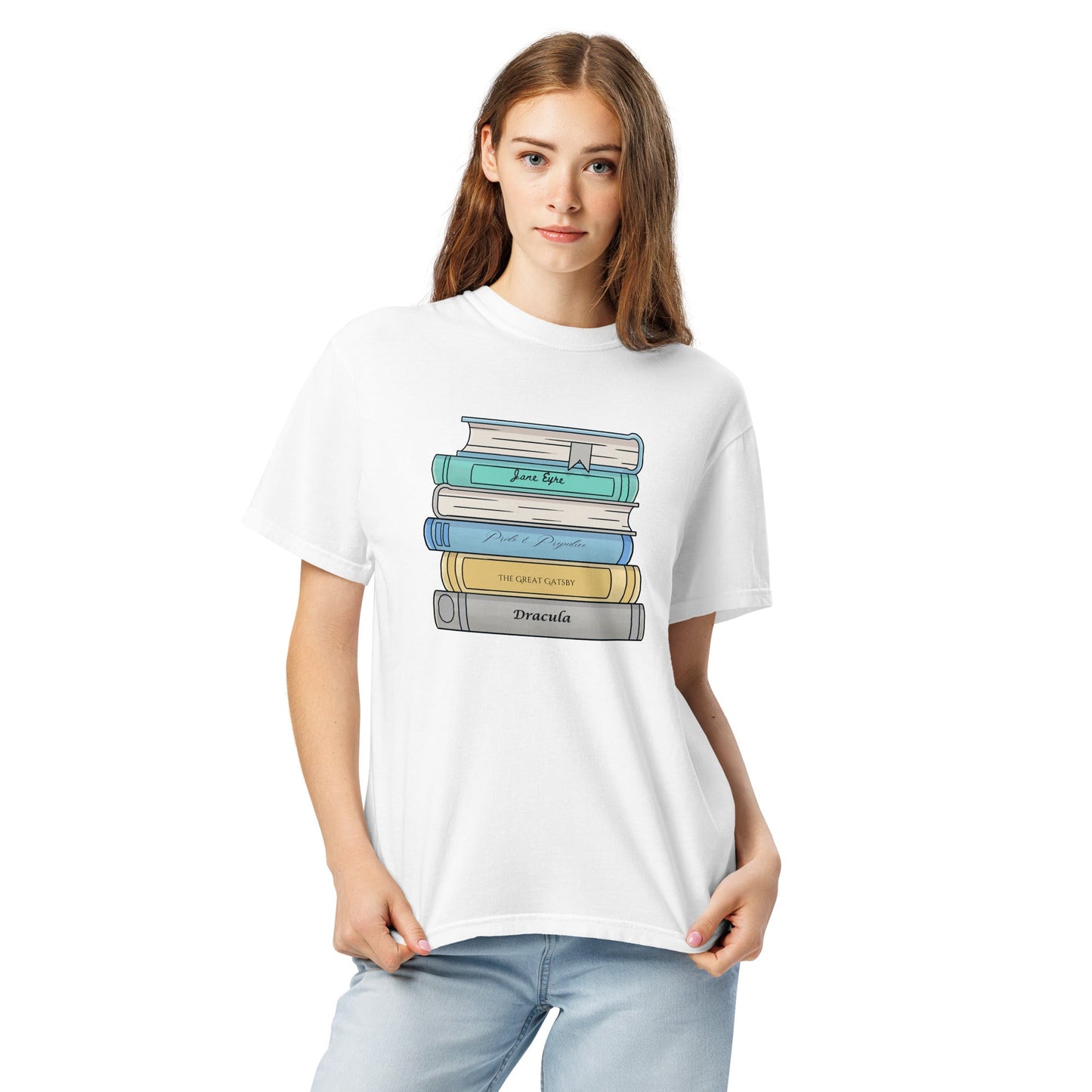 No Shelf Control Unisex garment-dyed heavyweight t-shirt