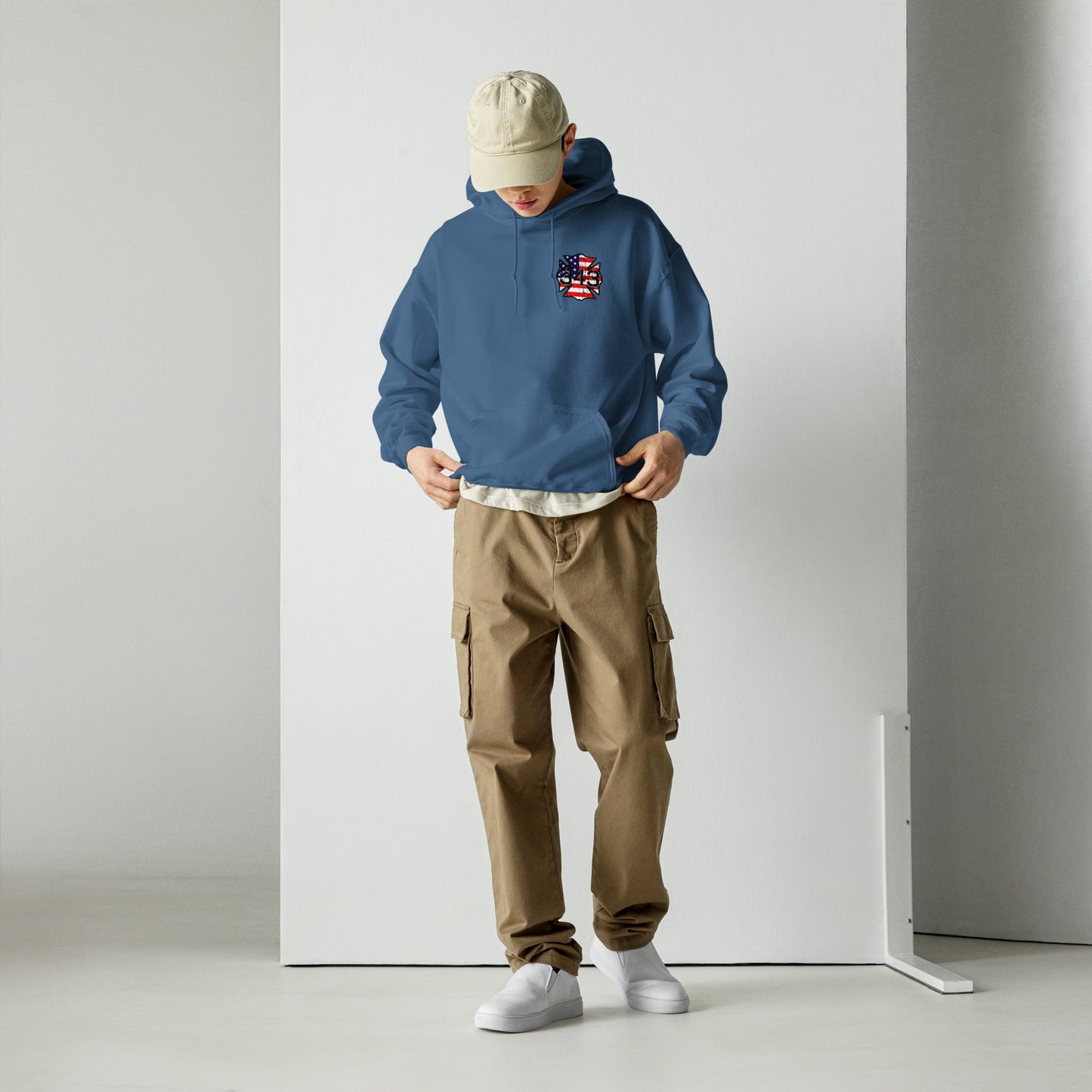343 Never Forget Pullover Pocket Hoodie