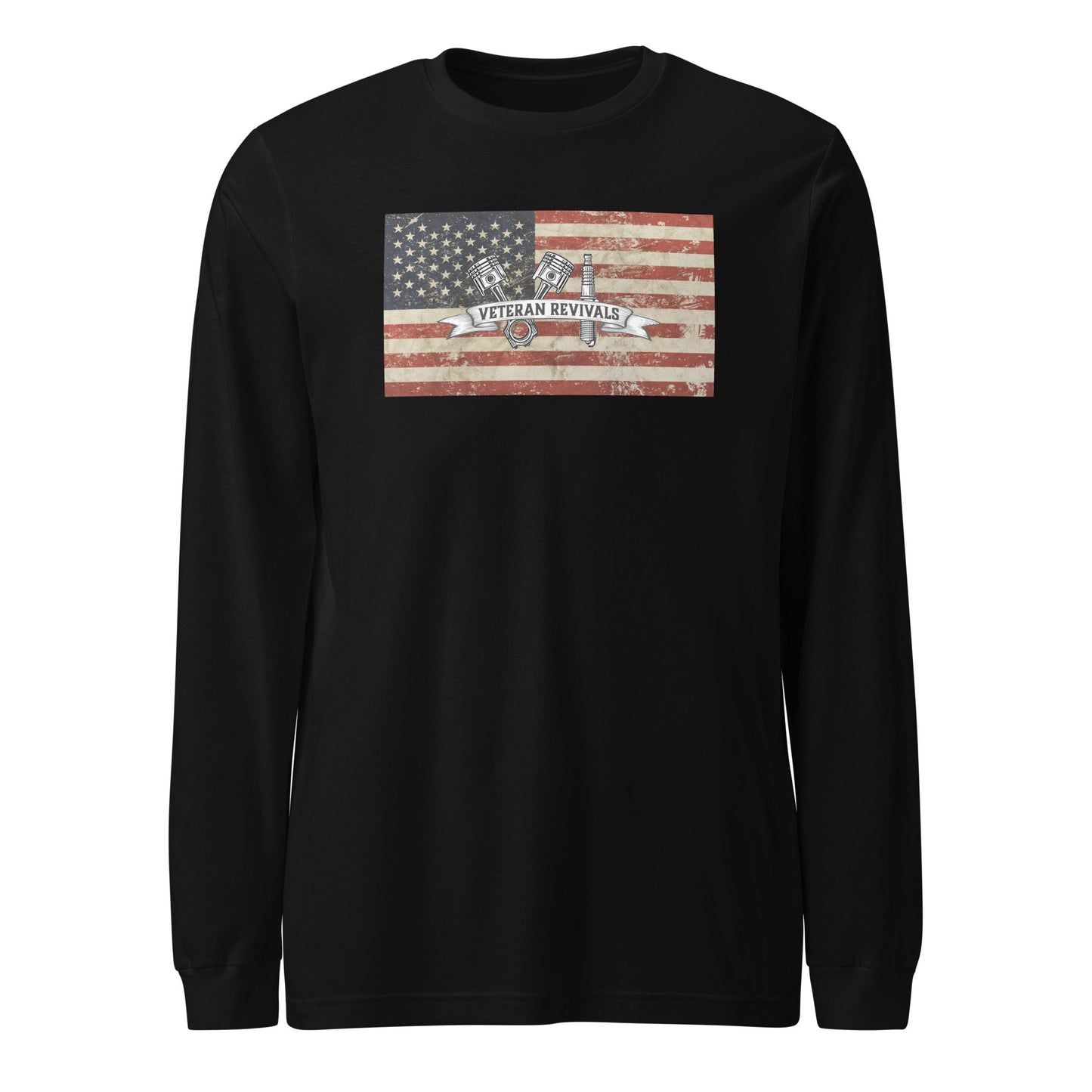 Weathered Stars and Stripes Long Sleeve Shirt