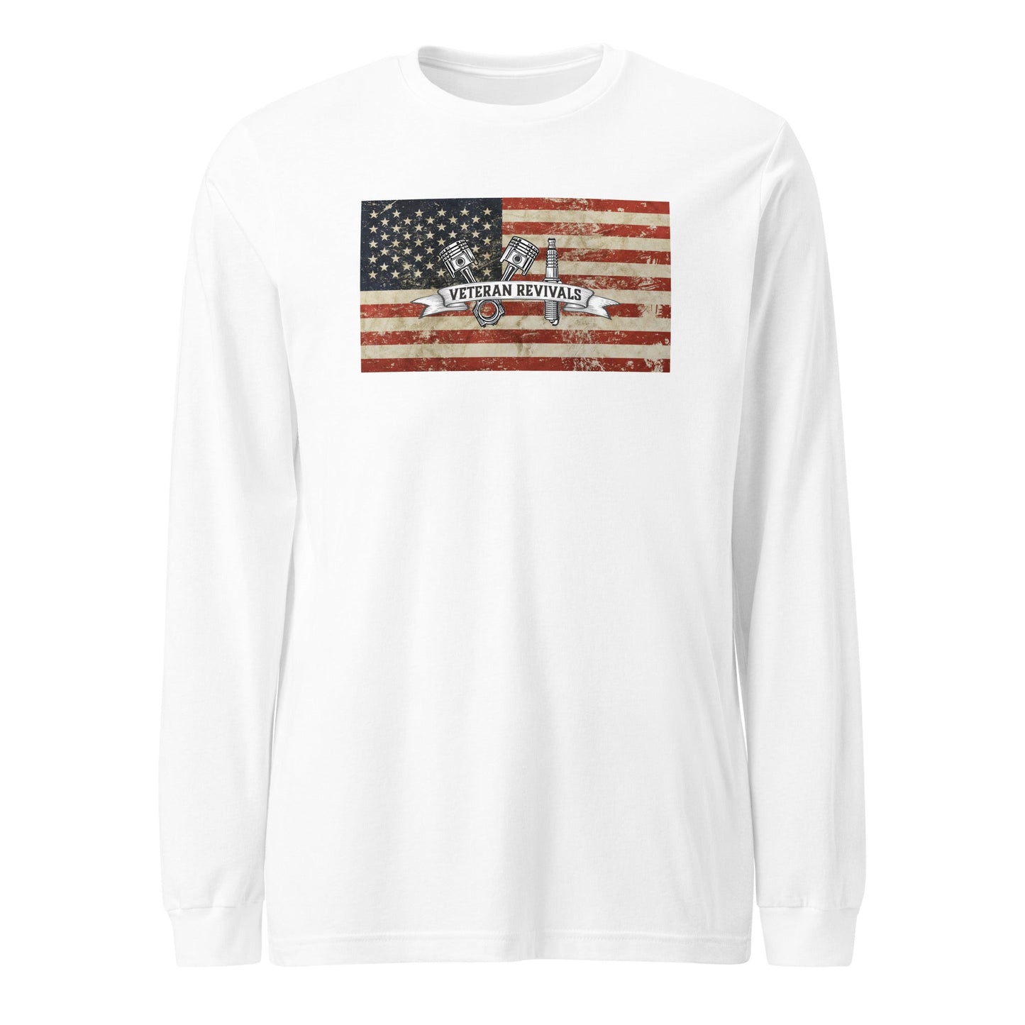 Weathered Stars and Stripes Long Sleeve Shirt