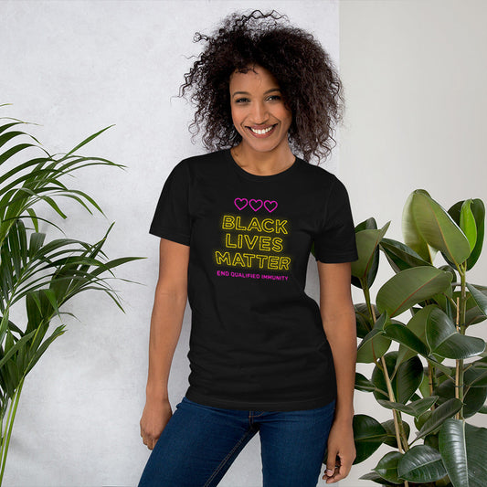 Black Lives matter Neon Short-Sleeve Unisex T-Shirt