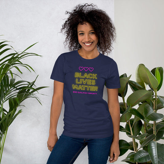 Black Lives matter Neon Short-Sleeve Unisex T-Shirt
