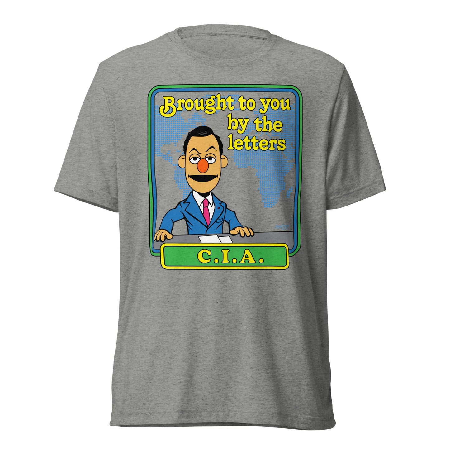 Brought to You By the Letters CIA Tri-Blend Track Shirt