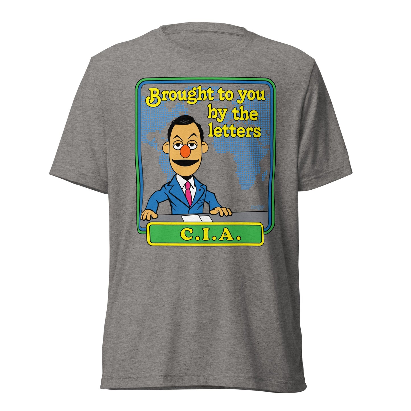 Brought to You By the Letters CIA Tri-Blend Track Shirt