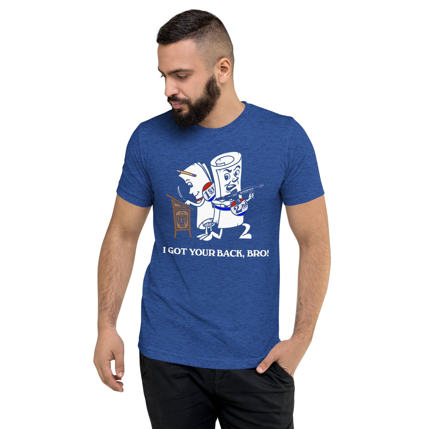 I Got Your Back Bro 2nd Amendment Tri-Blend Track Shirt