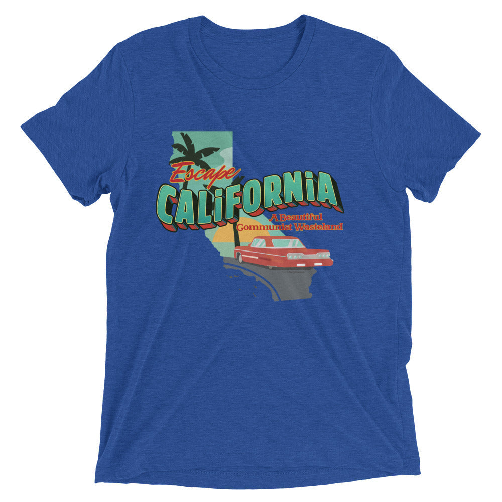 Escape California A Beautiful Communist Wasteland Unisex Tri-Blend Track Shirt