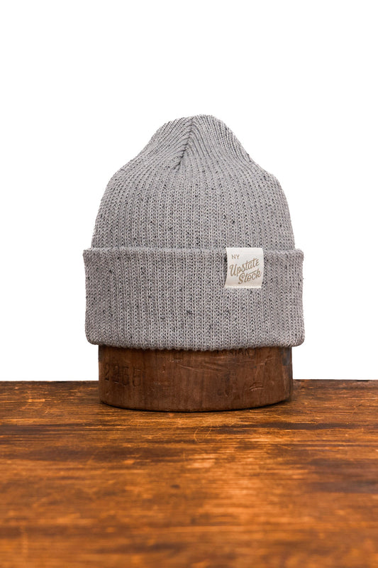 Grey Fleck Fine Gauge Upcycled Cotton Watchcap