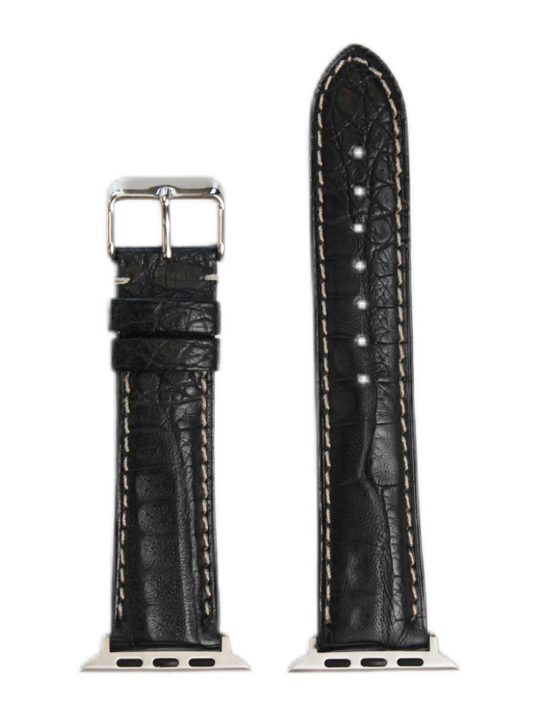 Black Genuine Matte Caiman Crocodile | h2012