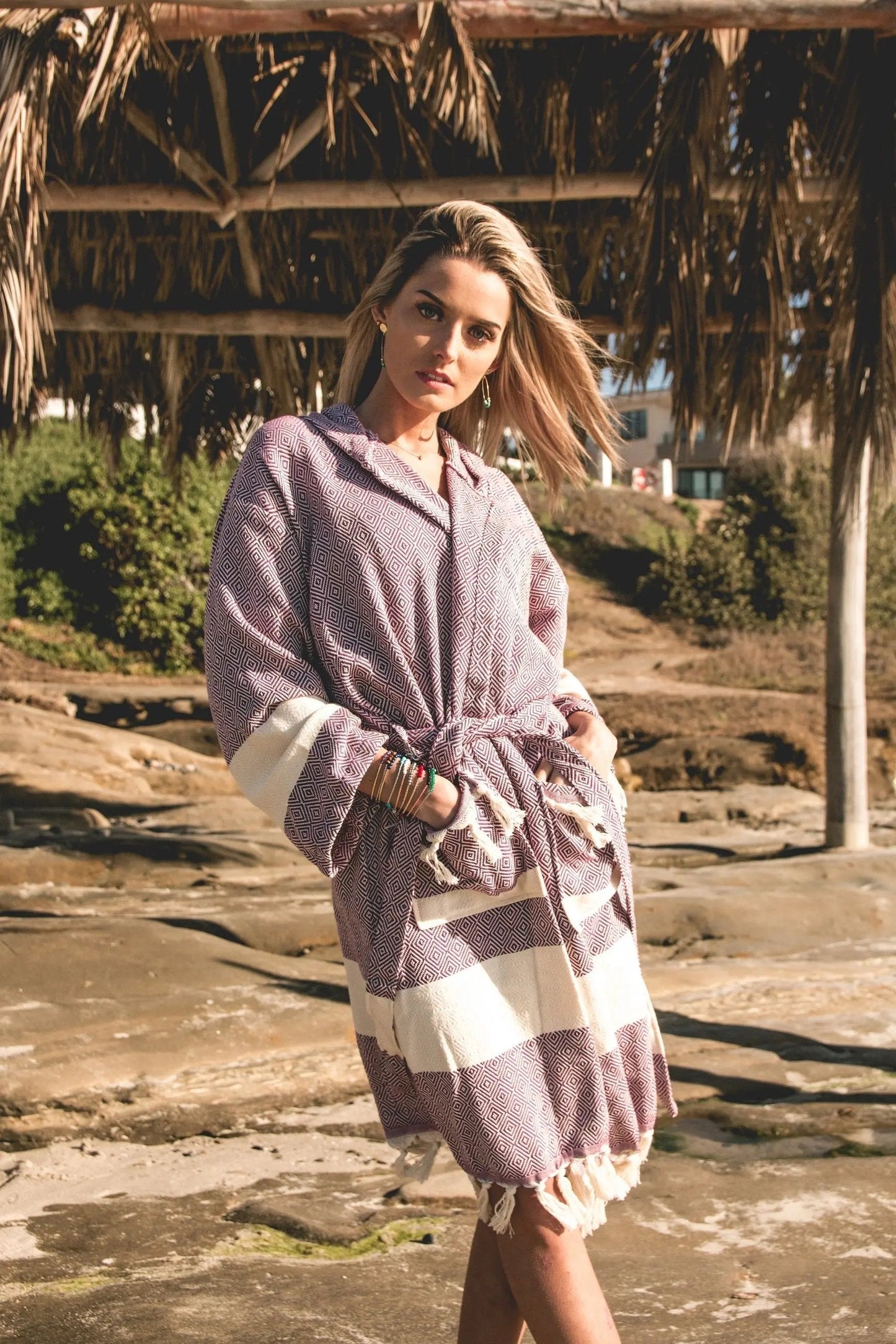 Turkish Bathrobe - Hand Made 100% Turkish Cotton - Venice
