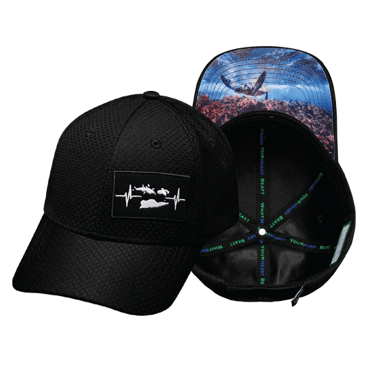 Virgin Islands Hat - Airmesh - Athletic Fit - Black - Fabric Back
