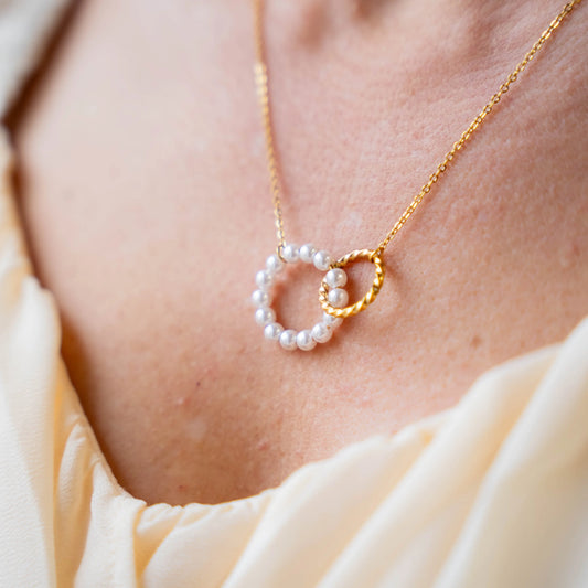 VIVIAN - 18K Gold Plated Double Circle Choker Mack & Rex