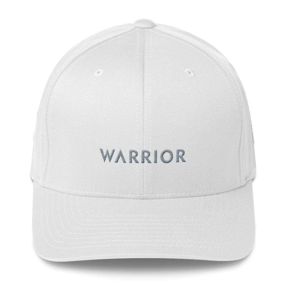 Warrior & Grey Ribbon Fitted Hat - Parkinson's and Brain Tumor Awareness