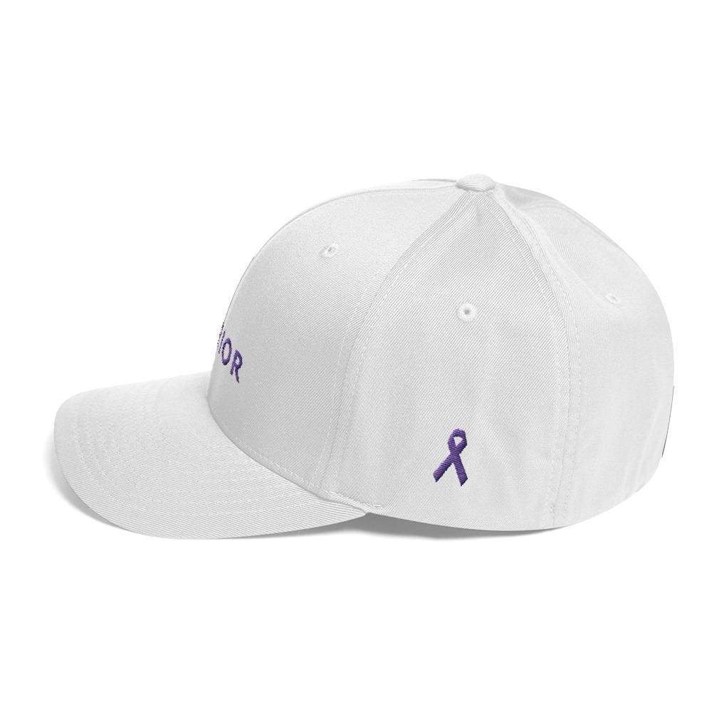 Warrior & Purple Ribbon Twill Fitted Hat