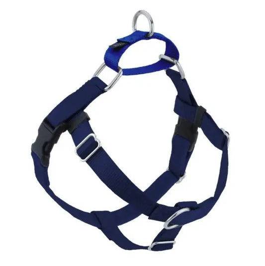 Navy Blue Freedom No-Pull Dog Harness 2 Hounds Design