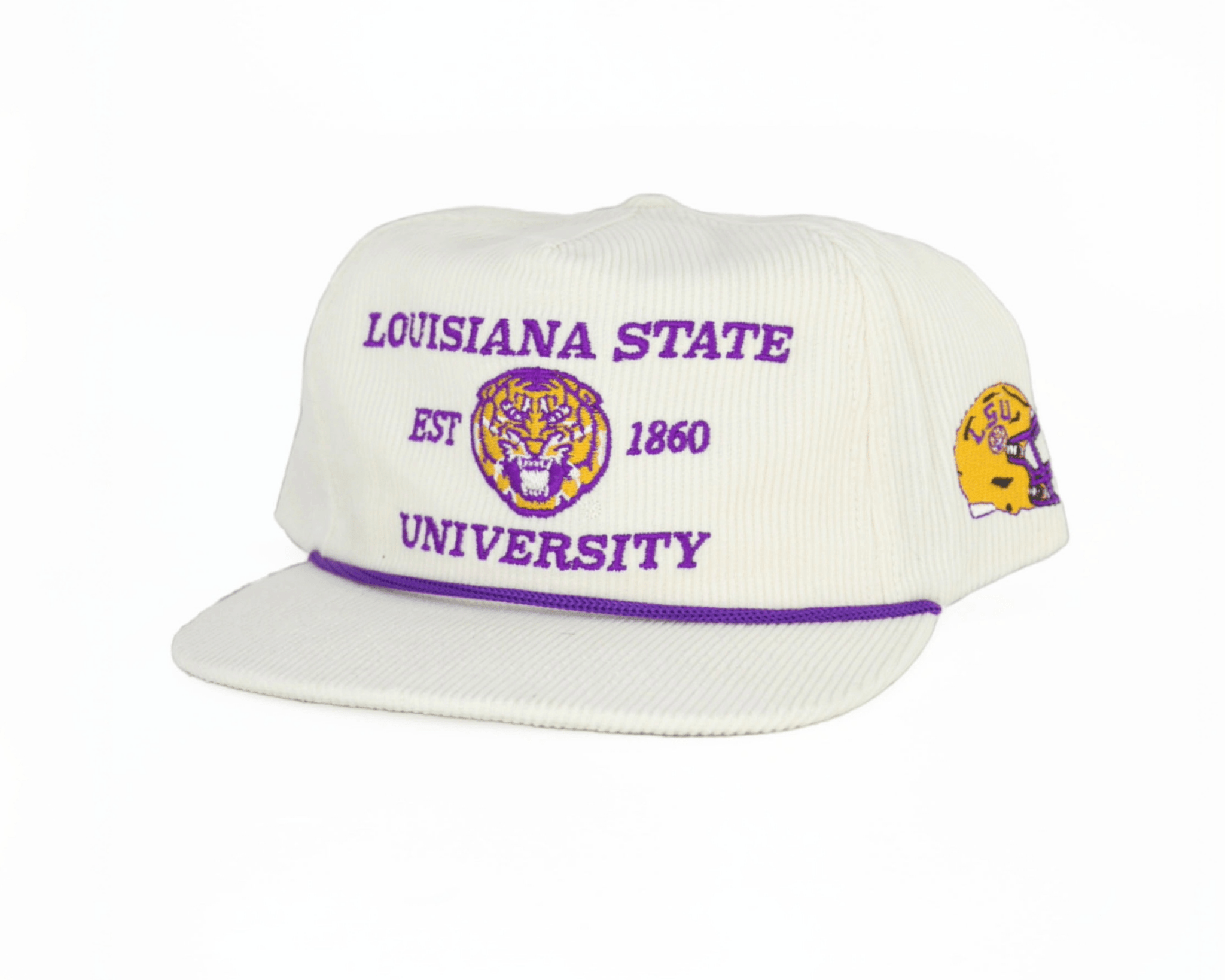 White Corduroy LSU Football – Engineered