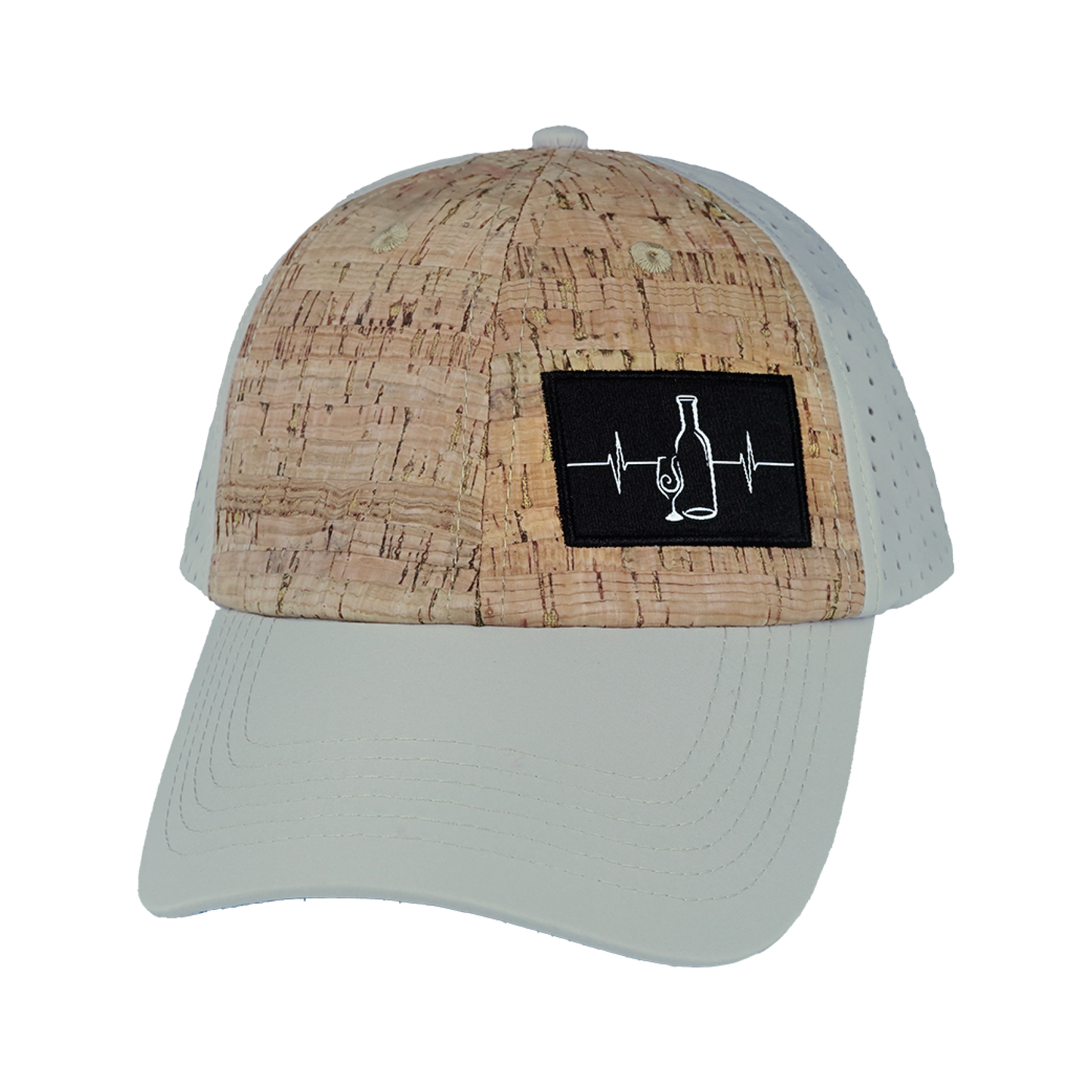 Wine Hat - Dad Hat - Cork - Gray - Laser Mesh