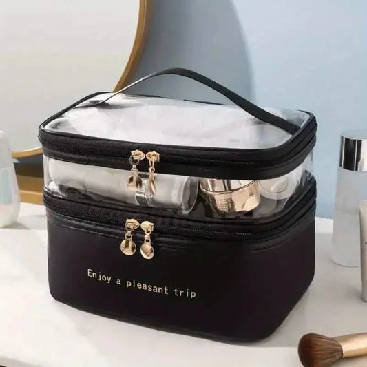 Women's Double Layer Makeup Bag