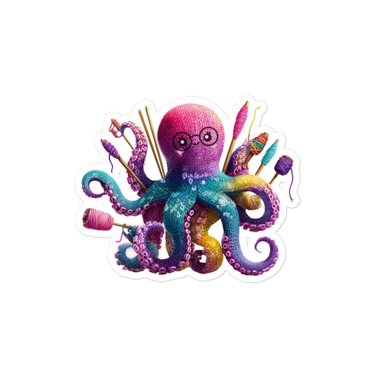 Yarnctopus Sticker – Bubble-Free Sticker for Makers, Crafters & Yarn Addicts