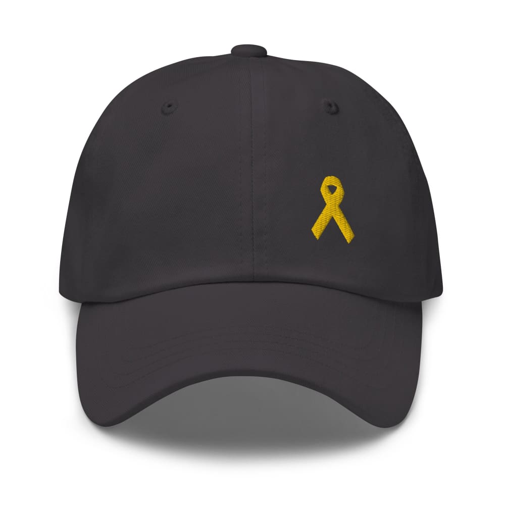 Yellow Ribbon Awareness Dad Hat for Sarcoma, Suicide Prevention & Military Causes