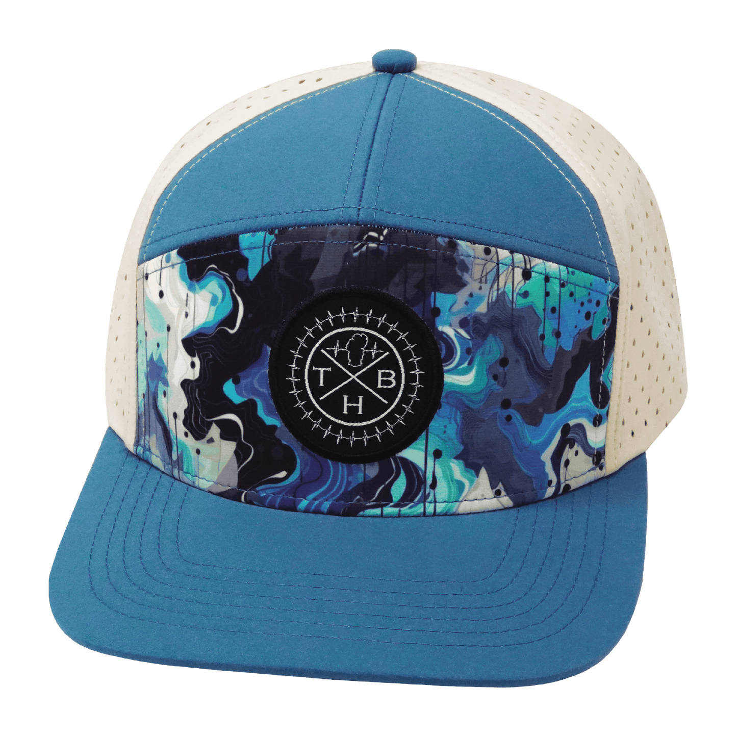 **YOUTH** Color Vibes Hat - Flat Bill - Blue Dream - Slate Blue / Cream - Laser Mesh
