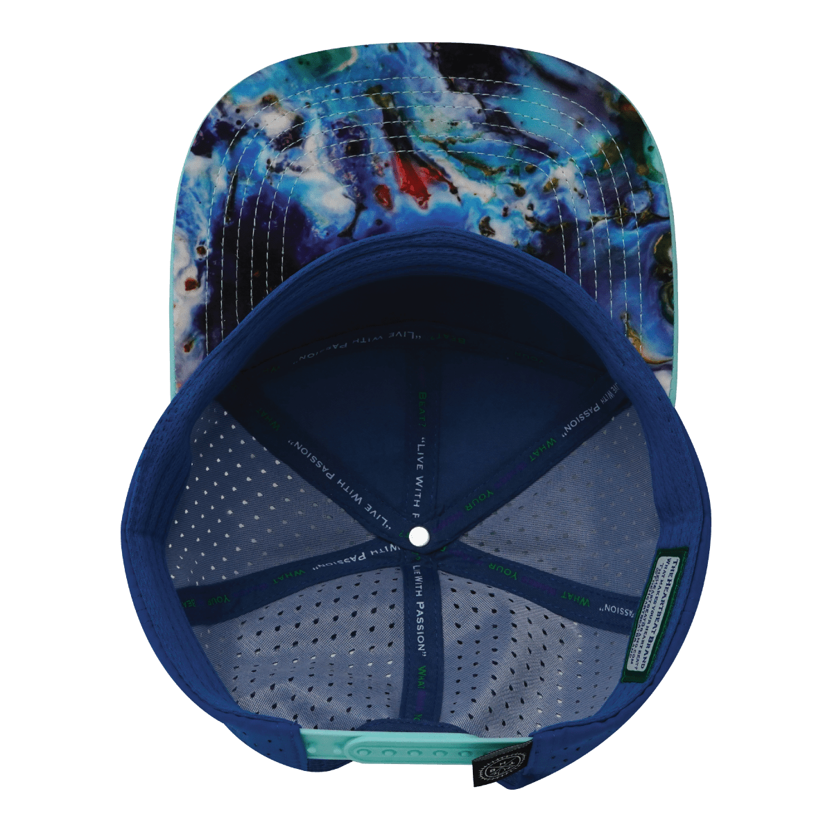 **YOUTH** Color Vibes Hat - Flat Bill - Nebula - Mint / Blue - Laser Mesh
