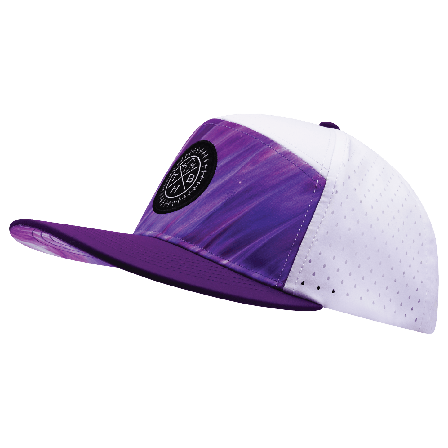 **YOUTH** Color Vibes Hat - Flat Bill - Purple Glaze - Purple / White - Laser Mesh