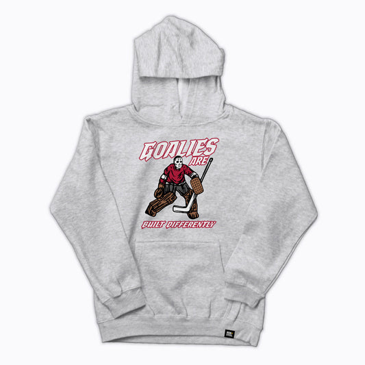 Goalies Are Built Differently Youth Hoodie
