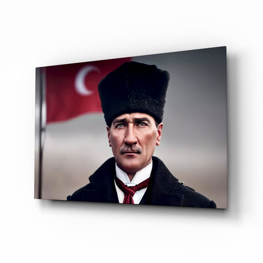 Ataturk  Glass Wall Art