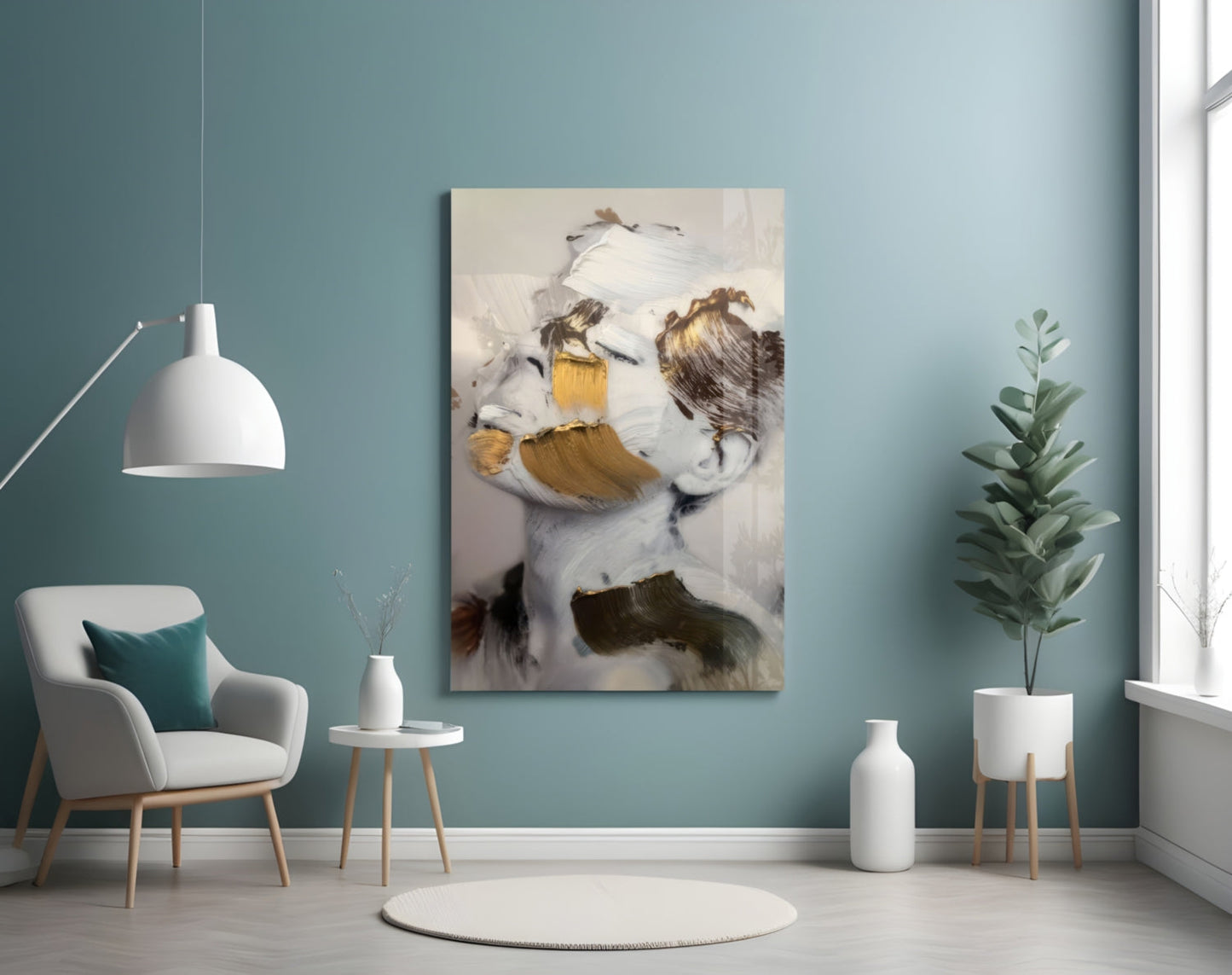 Brushed Face Glass Wall Art
