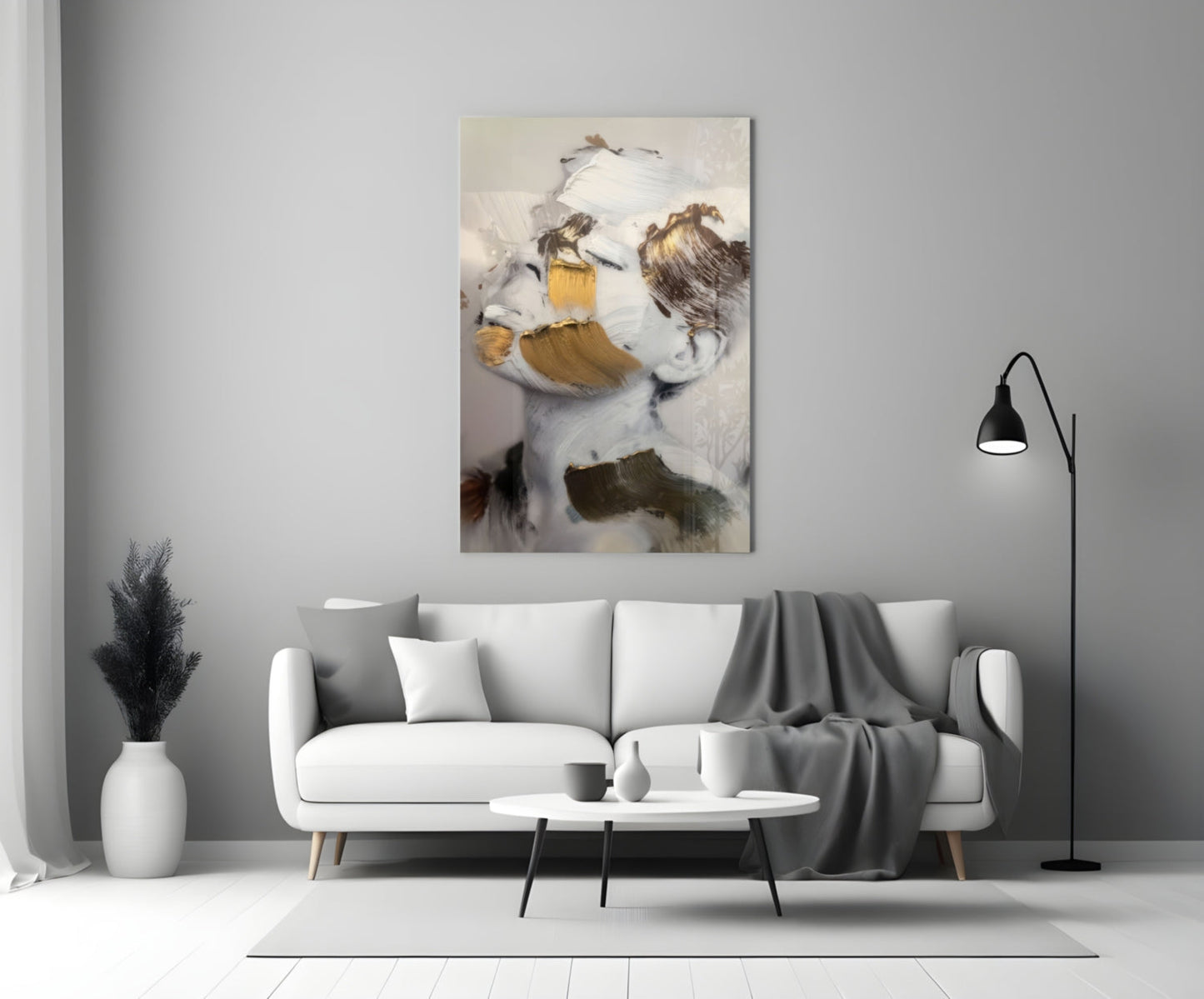 Brushed Face Glass Wall Art