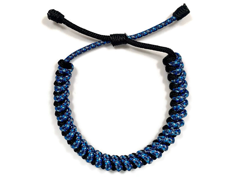 Engineered Black Galaxy Slim Rope Bracelet