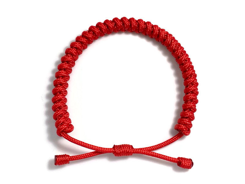 Engineered Lucky Red Slim Rope Bracelet