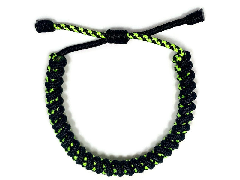 Engineered Electric Black Slim Rope Bracelet
