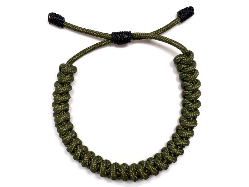 Engineered Olive Slim Rope Bracelet