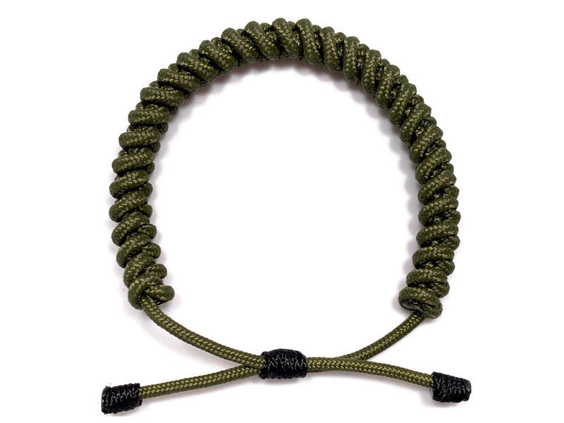 Engineered Olive Slim Rope Bracelet