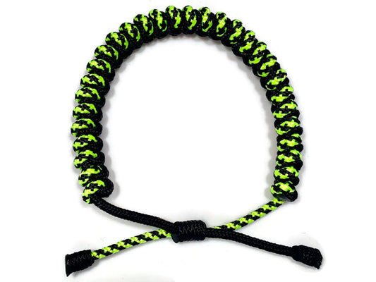 Engineered Electric Black Slim Rope Bracelet