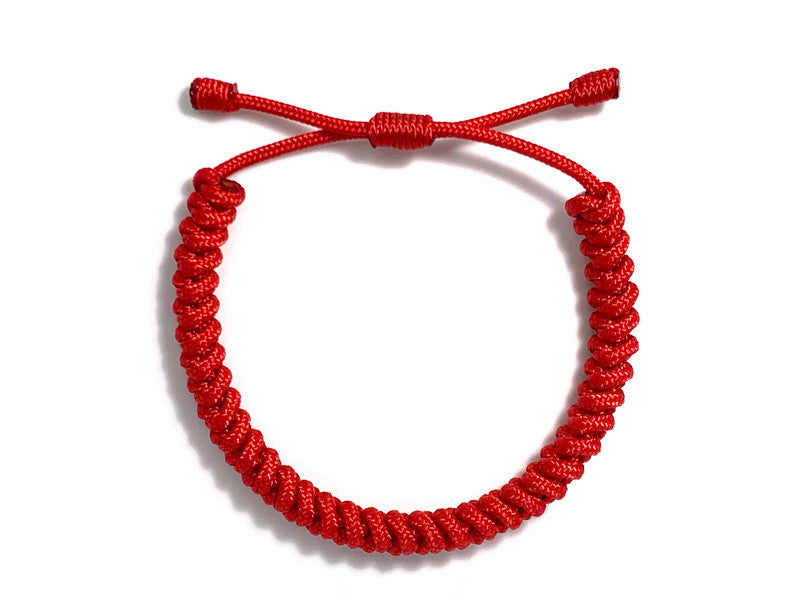 Engineered Lucky Red Slim Rope Bracelet