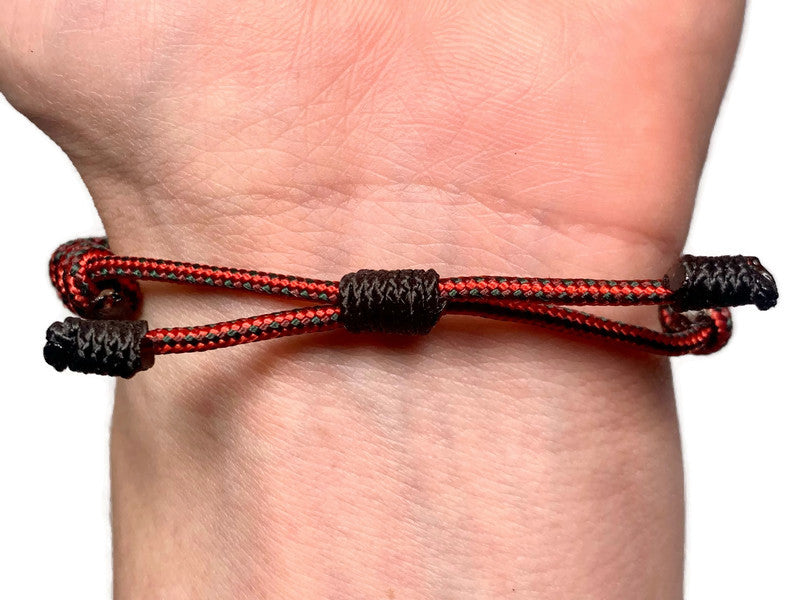 Engineered Crimson Slim Rope Bracelet