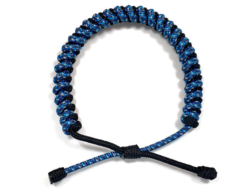 Engineered Black Galaxy Slim Rope Bracelet
