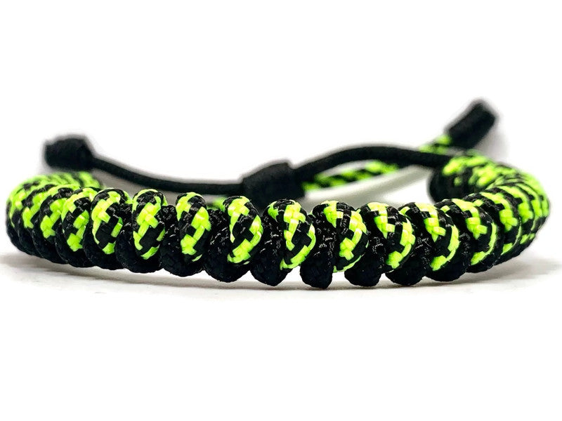 Engineered Electric Black Slim Rope Bracelet