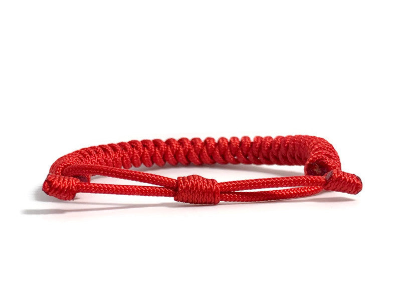 Engineered Lucky Red Slim Rope Bracelet