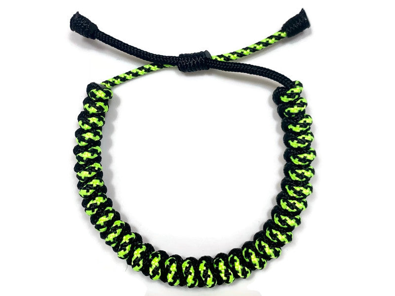 Engineered Electric Black Slim Rope Bracelet