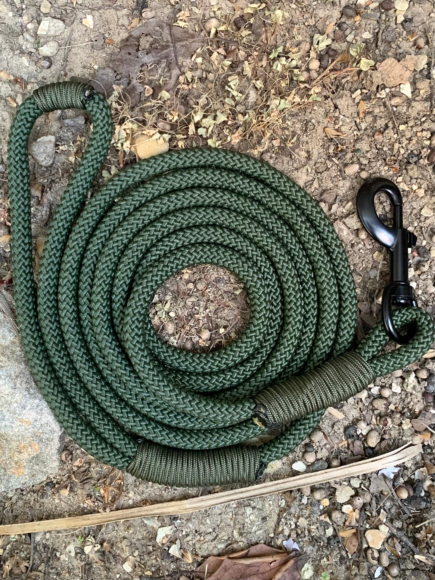Engineered Olive Dog Rope Leash