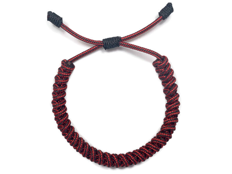 Engineered Crimson Slim Rope Bracelet