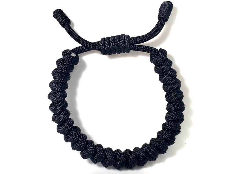 Engineered Jet Black Rope Bracelet