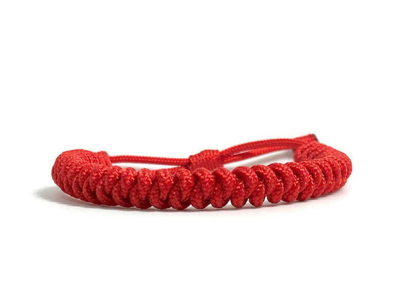 Engineered Lucky Red Slim Rope Bracelet