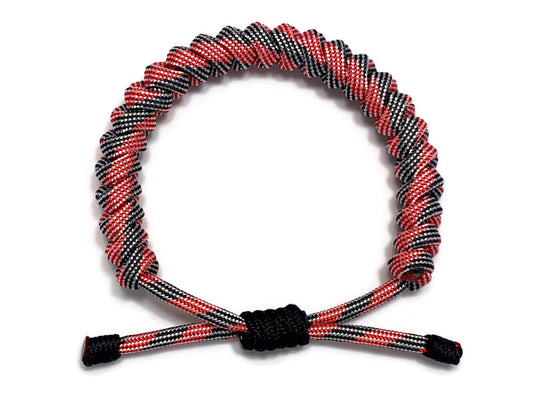 Engineered Black and Red Rope Bracelet