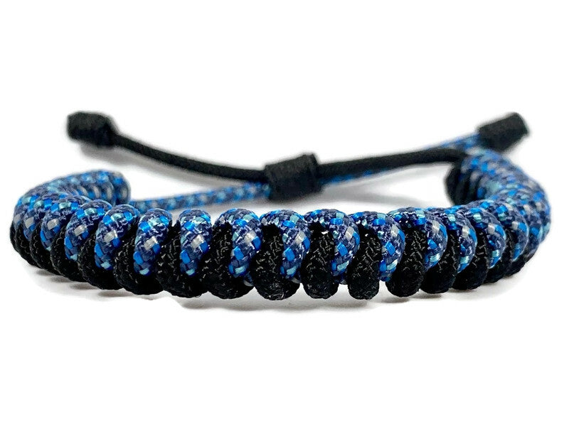 Engineered Black Galaxy Slim Rope Bracelet